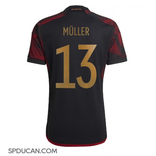 Muški Nogometni Dres Njemačka Thomas Muller #13 Gostujuci SP 2022 Kratak Rukav